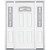 69"x80"x4 9/16" Providence Nickel Camber Fan Lite Left Hand Entry Door with Brickmould