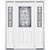 67"x80"x4 9/16" Providence Antique Black Half Lite Right Hand Entry Door with Brickmould