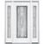 65"x80"x4 9/16" Providence Nickel Full Lite Left Hand Entry Door with Brickmould