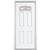 32 In. x 80 In. x 6 9/16 In. Providence Nickel Camber Fan Lite Left Hand Entry Door with Brickmould