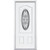 36 In. x 80 In. x 4 9/16 In. Providence Antique Black 3/4 Oval Lite Left Hand Entry Door with Brickmould