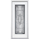 32 In. x 80 In. x 4 9/16 In. Providence Antique Black Full Lite Left Hand Entry Door with Brickmould