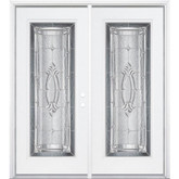 68"x80"x6 9/16" Providence Nickel Full Lite Left Hand Entry Door with Brickmould