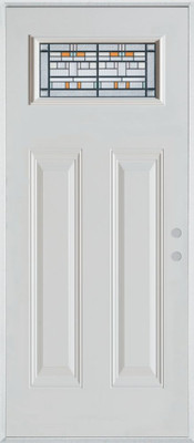 Rectangular Lite 2-Panel Painted Steel Entry Door