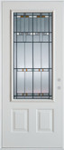 3/4 Lite 2-Panel Painted Steel Entry Door
