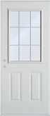 9 Lite 2-Panel Painted Steel Entry Door Cladded