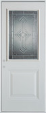 1/2 Lite 1-Panel Painted Steel Entry Door
