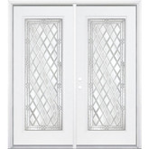 72"x80"x6 9/16" Halifax Nickel Full Lite Right Hand Entry Door with Brickmould