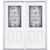 68"x80"x6 9/16" Providence Antique Black Half Lite Right Hand Entry Door with Brickmould