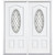 68"x80"x6 9/16" Halifax Antique Black 3/4 Oval Lite Left Hand Entry Door with Brickmould