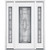 69"x80"x6 9/16" Providence Antique Black Full Lite Left Hand Entry Door with Brickmould