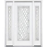 69"x80"x6 9/16" Halifax Nickel Full Lite Right Hand Entry Door with Brickmould