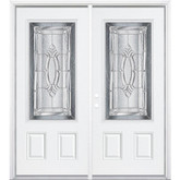 68"x80"x4 9/16" Providence Nickel 3/4 Lite Right Hand Entry Door with Brickmould
