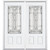 72"x80"x6 9/16" Chatham Antique Black 3/4 Lite Left Hand Entry Door with Brickmould