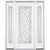 65"x80"x4 9/16" Halifax Nickel Full Lite Right Hand Entry Door with Brickmould