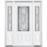 65"x80"x6 9/16" Providence Nickel 3/4 Lite Right Hand Entry Door with Brickmould