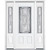 67"x80"x6 9/16" Providence Nickel 3/4 Lite Left Hand Entry Door with Brickmould