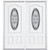 68"x80"x4 9/16" Providence Antique Black 3/4 Oval Lite Right Hand Entry Door with Brickmould