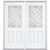 72"x80"x6 9/16" Halifax Nickel Half Lite Right Hand Entry Door with Brickmould