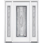 67"x80"x4 9/16" Providence Nickel Full Lite Left Hand Entry Door with Brickmould