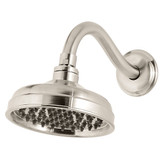 Marielle Raincan Showerhead with Shower Arm and Flange in Brushed Nickel