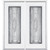 68"x80"x6 9/16" Providence Nickel Full Lite Right Hand Entry Door with Brickmould