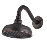 Marielle Raincan Showerhead with Shower Arm and Flange in Tuscan Bronze