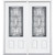72"x80"x6 9/16" Providence Antique Black 3/4 Lite Left Hand Entry Door with Brickmould