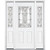 67"x80"x4 9/16" Chatham Antique Black Half Lite Right Hand Entry Door with Brickmould