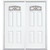 72"x80"x4 9/16" Providence Antique Black Camber Fan Lite RH Entry Door with Brickmould