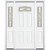 69"x80"x4 9/16" Providence Brass Camber Fan Lite Left Hand Entry Door with Brickmould