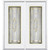 68"x80"x6 9/16"Providence Brass Full Lite Right Hand Entry Door with Brickmould