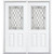 72"x80"x6 9/16" Halifax Antique Black Half Lite Right Hand Entry Door with Brickmould