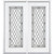68"x80"x4 9/16" Halifax Antique Black Full Lite Left Hand Entry Door with Brickmould