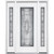 65"x80"x6 9/16" Providence Antique Black Full Lite Right Hand Entry Door with Brickmould