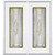72"x80"x4 9/16" Providence Brass Full Lite Left Hand Entry Door with Brickmould