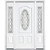 65"x80"x6 9/16" Halifax Antique Black 3/4 Oval Lite Right Hand Entry Door with Brickmould
