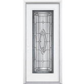34 In. x 80 In. x 6 9/16 In. Providence Antique Black Full Lite Right Hand Entry Door with Brickmould