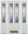 66 In. x 82 In. 2-Lite 2-Panel Pre-Finished White Steel Entry Door with Sidelites and Brickmould