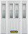 66 In. x 82 In. 2-Lite 2-Panel Pre-Finished White Steel Entry Door with Sidelites and Brickmould