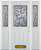 68 In. x 82 In. 1/2 Lite 2-Panel Pre-Finished White Steel Entry Door with Sidelites and Brickmould