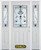 68 In. x 82 In. 1/2 Lite 2-Panel Pre-Finished White Steel Entry Door with Sidelites and Brickmould