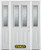64 In. x 82 In. 2-Lite 2-Panel Pre-Finished White Steel Entry Door with Sidelites and Brickmould