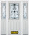 64 In. x 82 In. 1/2 Lite 2-Panel Pre-Finished White Steel Entry Door with Sidelites and Brickmould