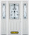 64 In. x 82 In. 1/2 Lite 2-Panel Pre-Finished White Steel Entry Door with Sidelites and Brickmould