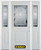 64 In. x 82 In. 1/2 Lite 1-Panel Pre-Finished White Steel Entry Door with Sidelites and Brickmould