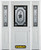 64 In. x 82 In. 1/2 Lite 1-Panel Pre-Finished White Steel Entry Door with Sidelites and Brickmould