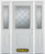 64 In. x 82 In. 1/2 Lite 1-Panel Pre-Finished White Steel Entry Door with Sidelites and Brickmould