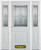 64 In. x 82 In. 1/2 Lite 1-Panel Pre-Finished White Steel Entry Door with Sidelites and Brickmould