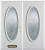 74 In. x 82 In. Full Oval Lite Pre-Finished White Double Steel Entry Door with Astragal and Brickmould